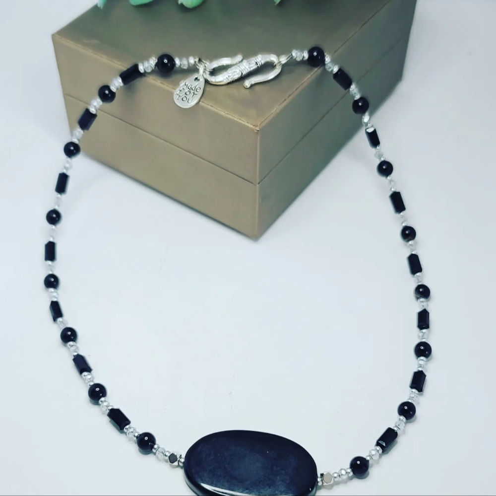 Black agate necklace